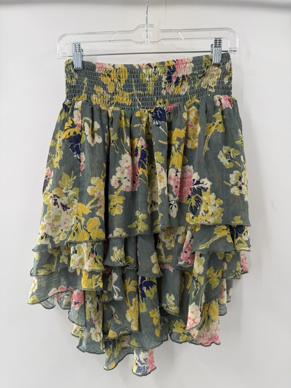 Ralph Lauren Denim & Supply Women’s Floral Tiered Mini Skirt Germ Multi Medium
